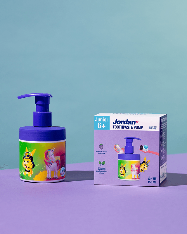Pasta de Dentes Jordan Pump Junior 6-12 anos 150ml
