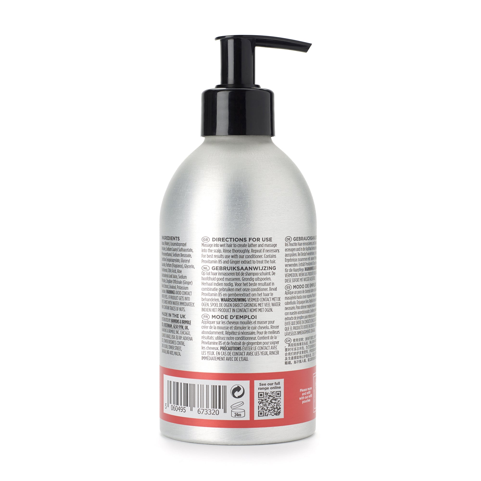 Champô Revitalizante Hawkins & Brimble Recarregável 300ml