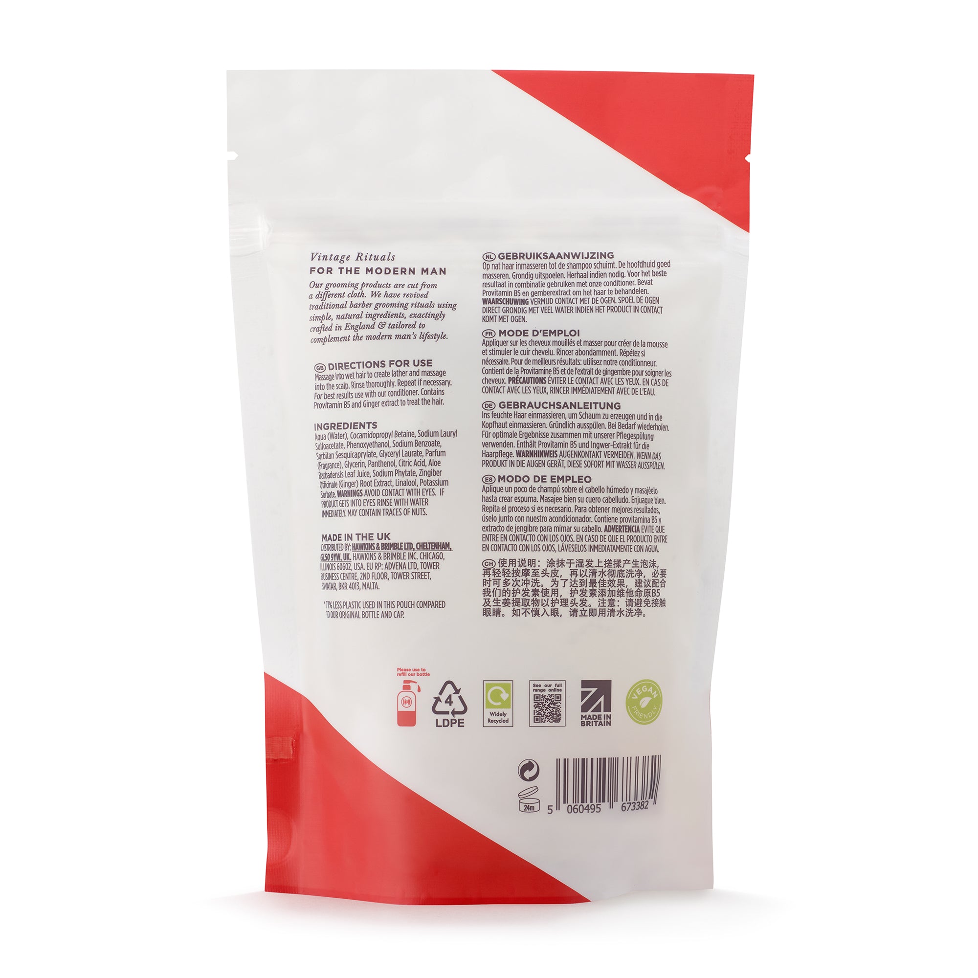 Champô Revitalizante Hawkins & Brimble Recarga 300ml