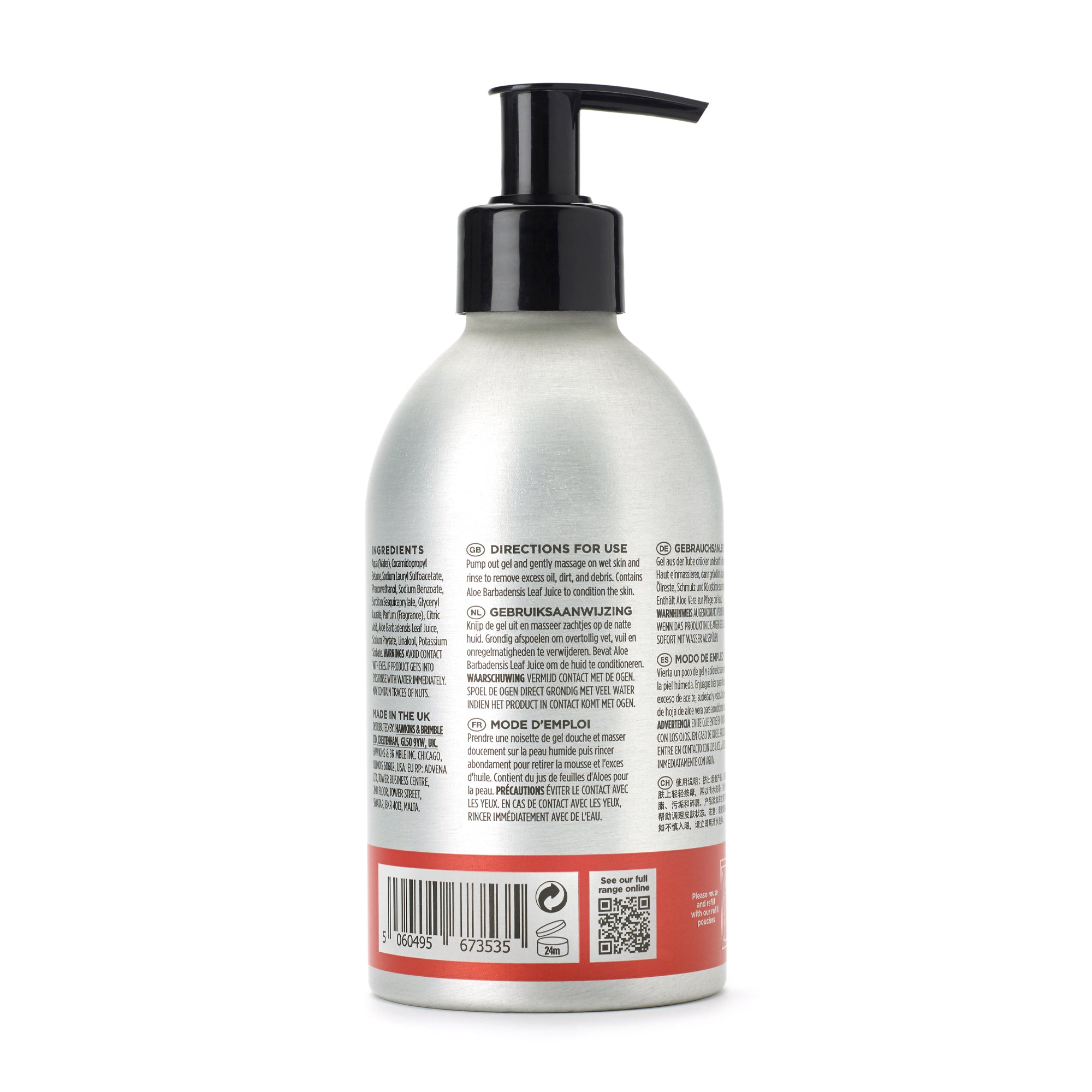 Limpeza de Mãos Hawkins & Brimble Recarregável 300ml