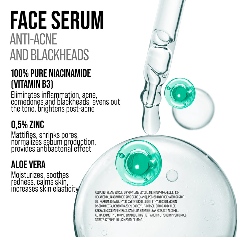 Sérum Facial com Niacinamida e Zinco – 20ml