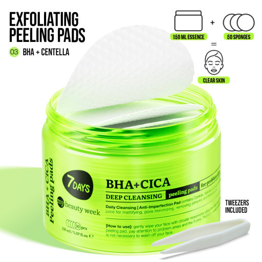 Peeling Pads de Limpeza Profunda com BHA e CICA – 150ml
