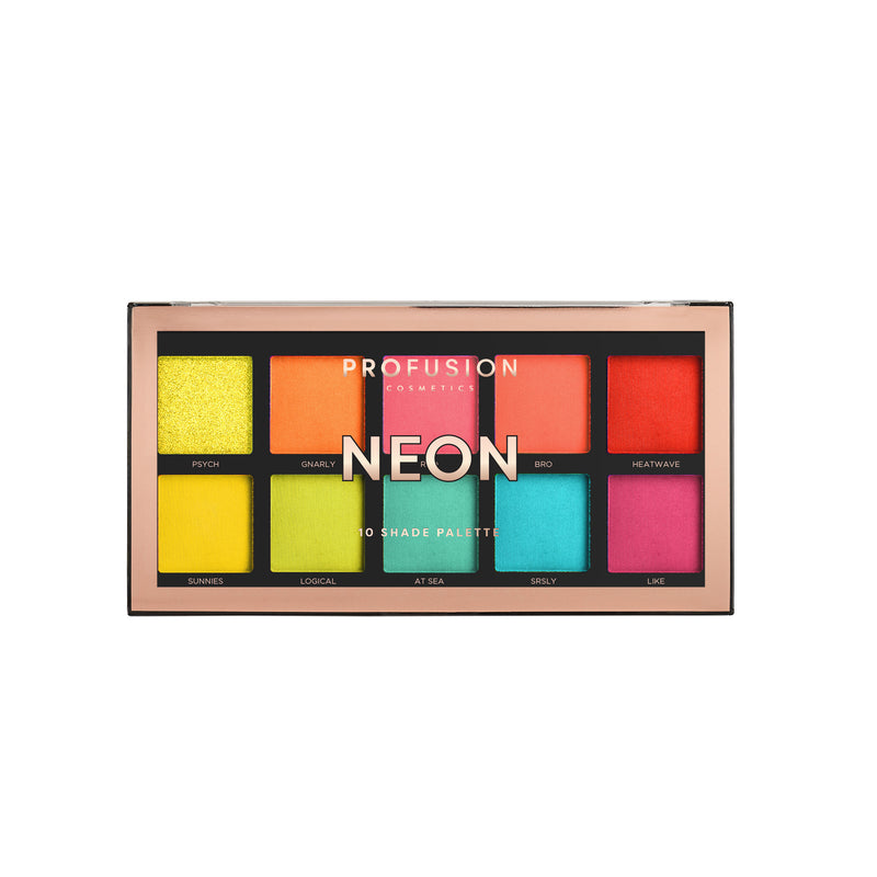 Palete Sombra de Olhos Profusion Neon 10 cores