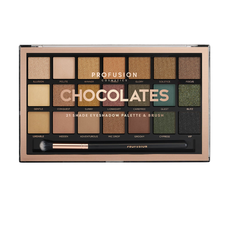 Palete Sombra de Olhos Profusion Pro Artistry Chocolates 21 cores