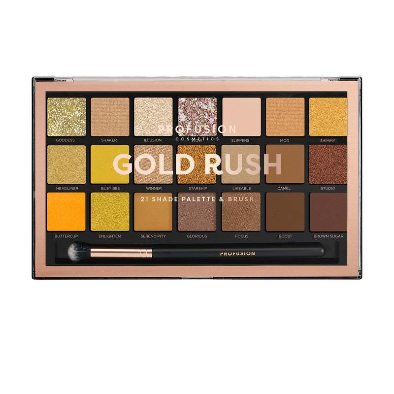 Palete Sombra de Olhos Profusion Pro Artistry Gold Rush 21 cores