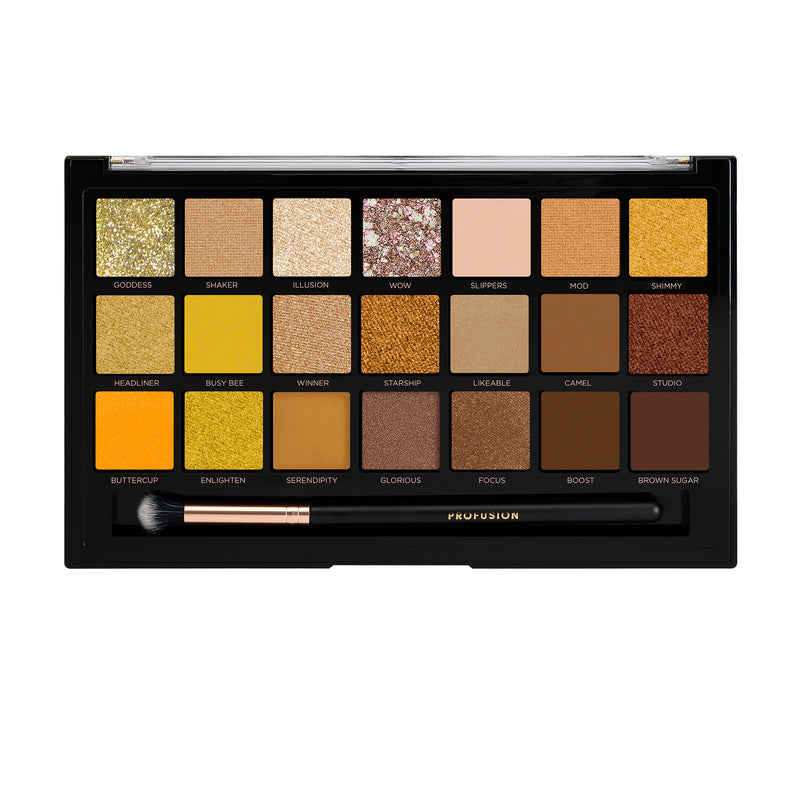 Palete Sombra de Olhos Profusion Pro Artistry Gold Rush 21 cores