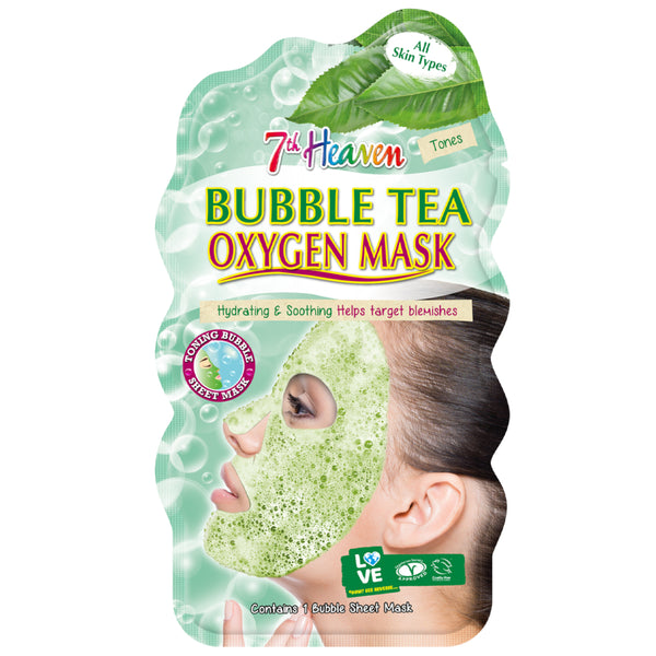 Máscara Facial de Bolhas Chá Verde 7th Heaven