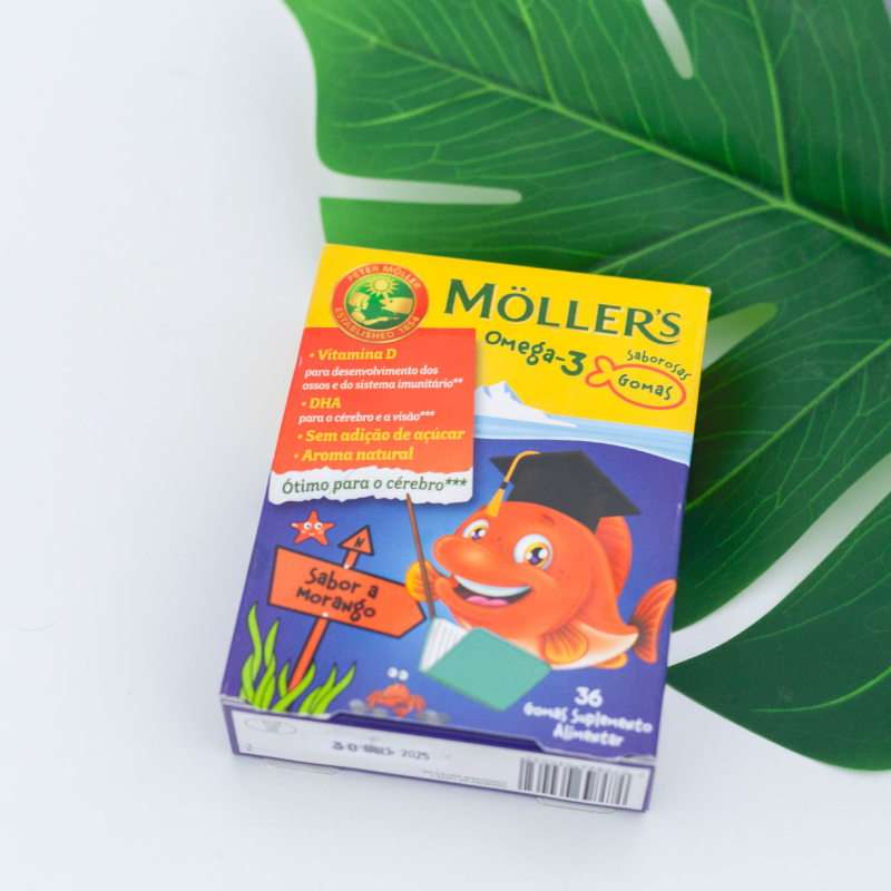 Suplemento Möller´s Gomas Ómega-3 Morango Criança - 36un