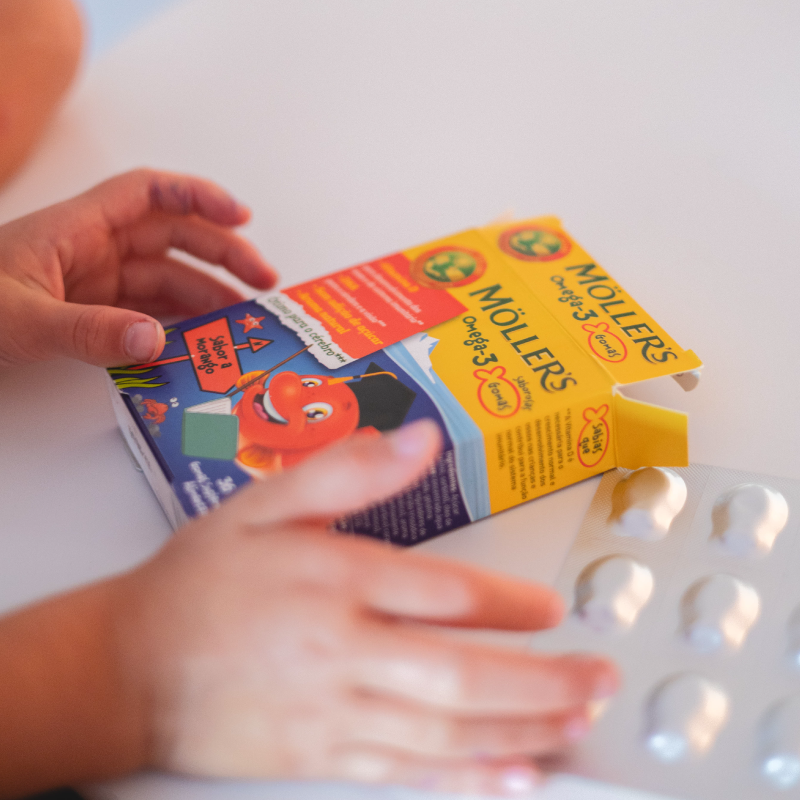 Suplemento Möller´s Gomas Ómega-3 Morango Criança - 36un