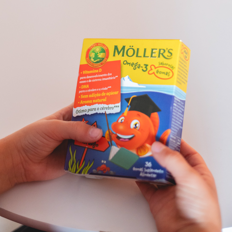 Suplemento Möller´s Gomas Ómega-3 Morango Criança - 36un