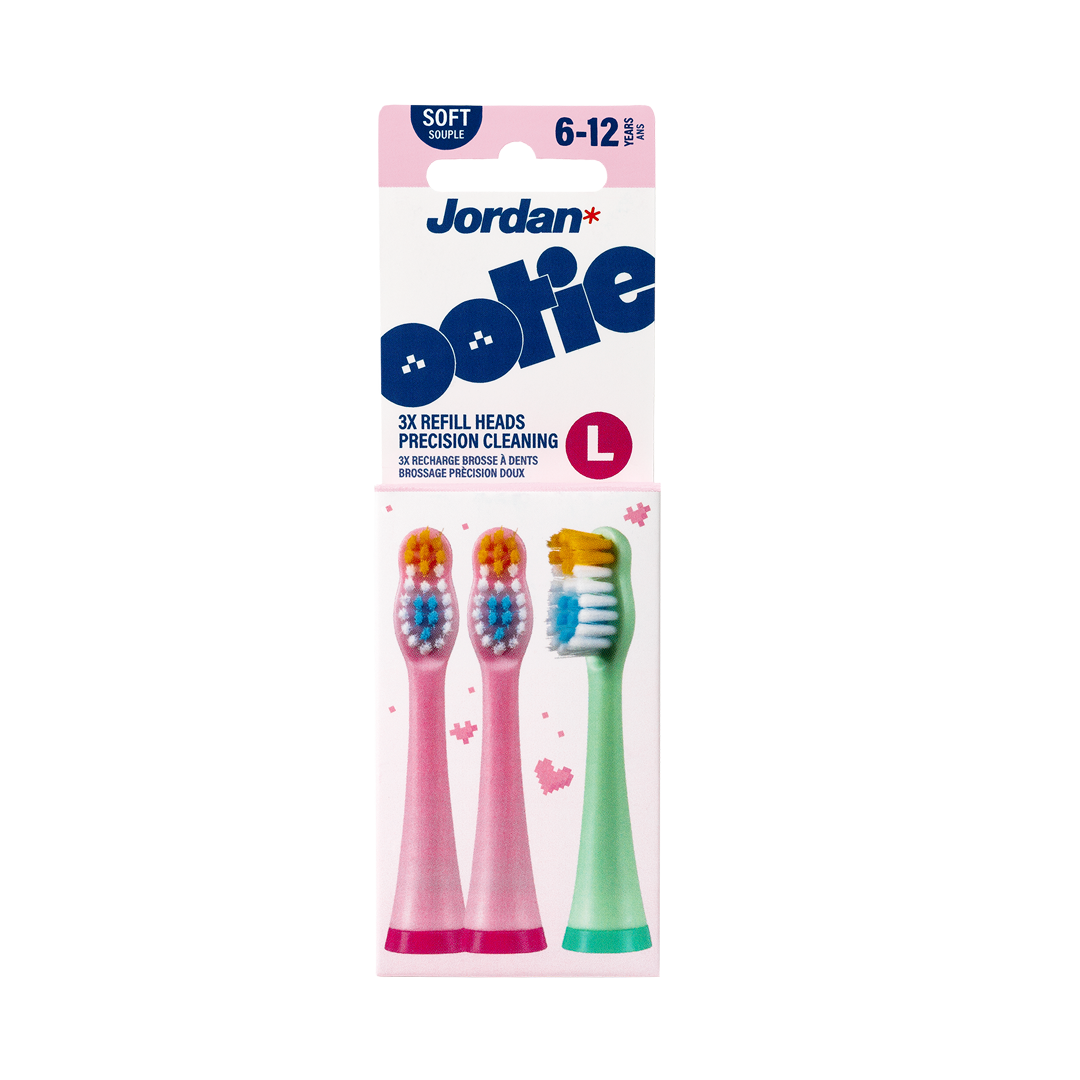 Ootie™ Recargas de Escova de Dentes Jordan – Rosa L