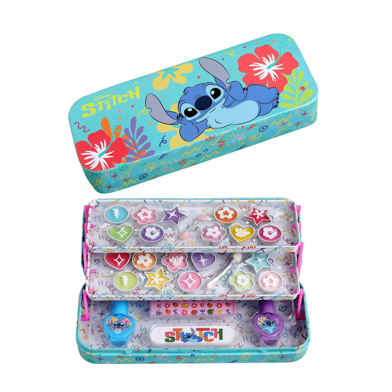 Stitch Estojo Metálico de Maquilhagem Triplo