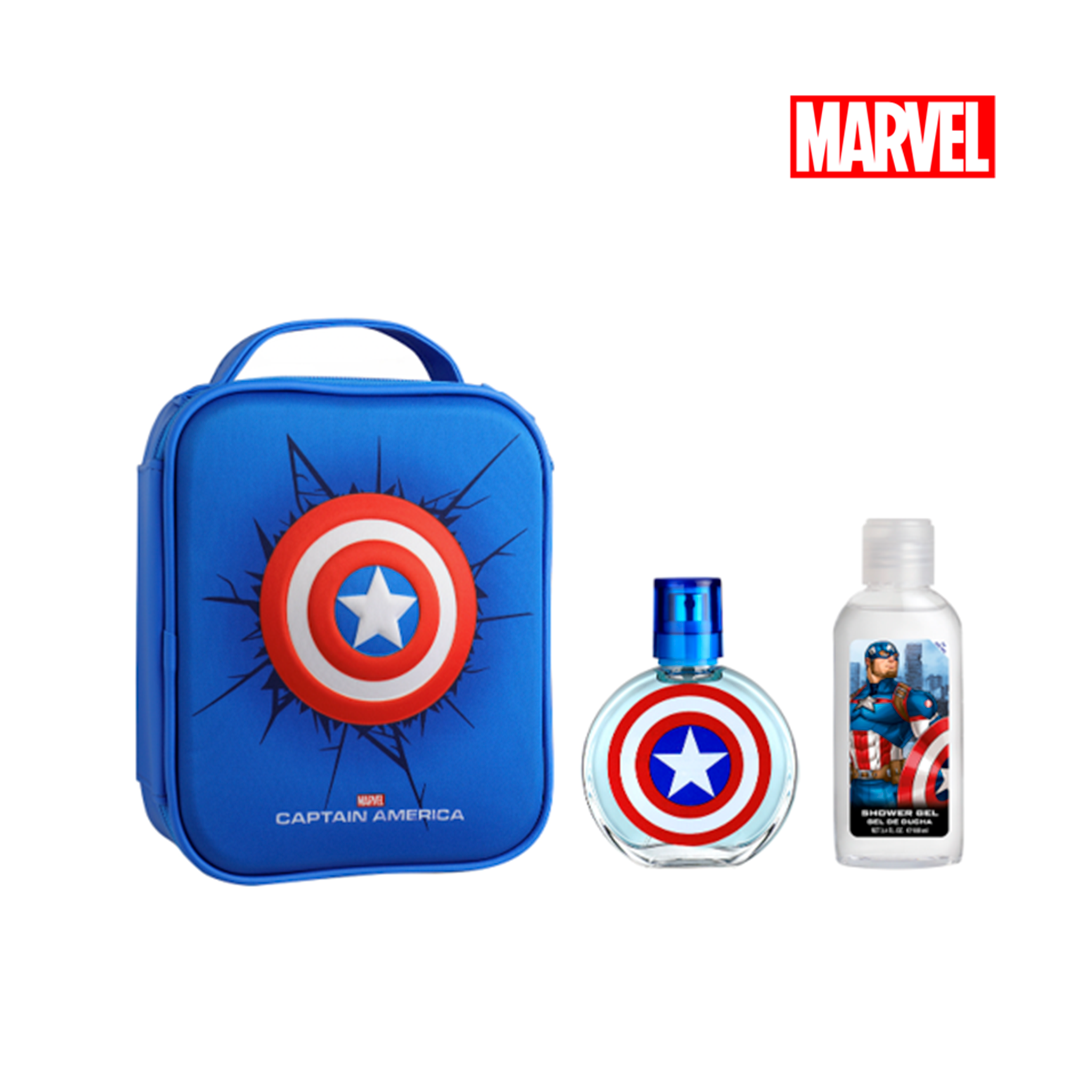 Capitão America – Necessaire 3D com Perfume e Gel de Duche