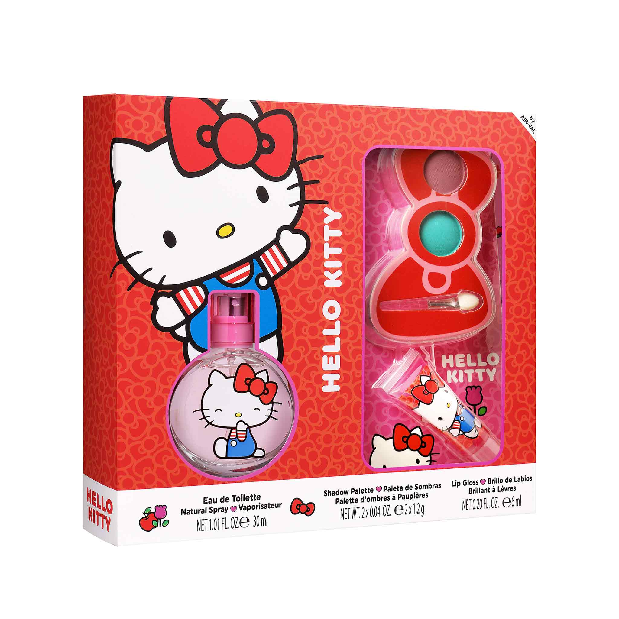 Hello Kitty Coffret – Eau de Toilette 30 ml + Sombras de Olhos + Brilho de Lábios