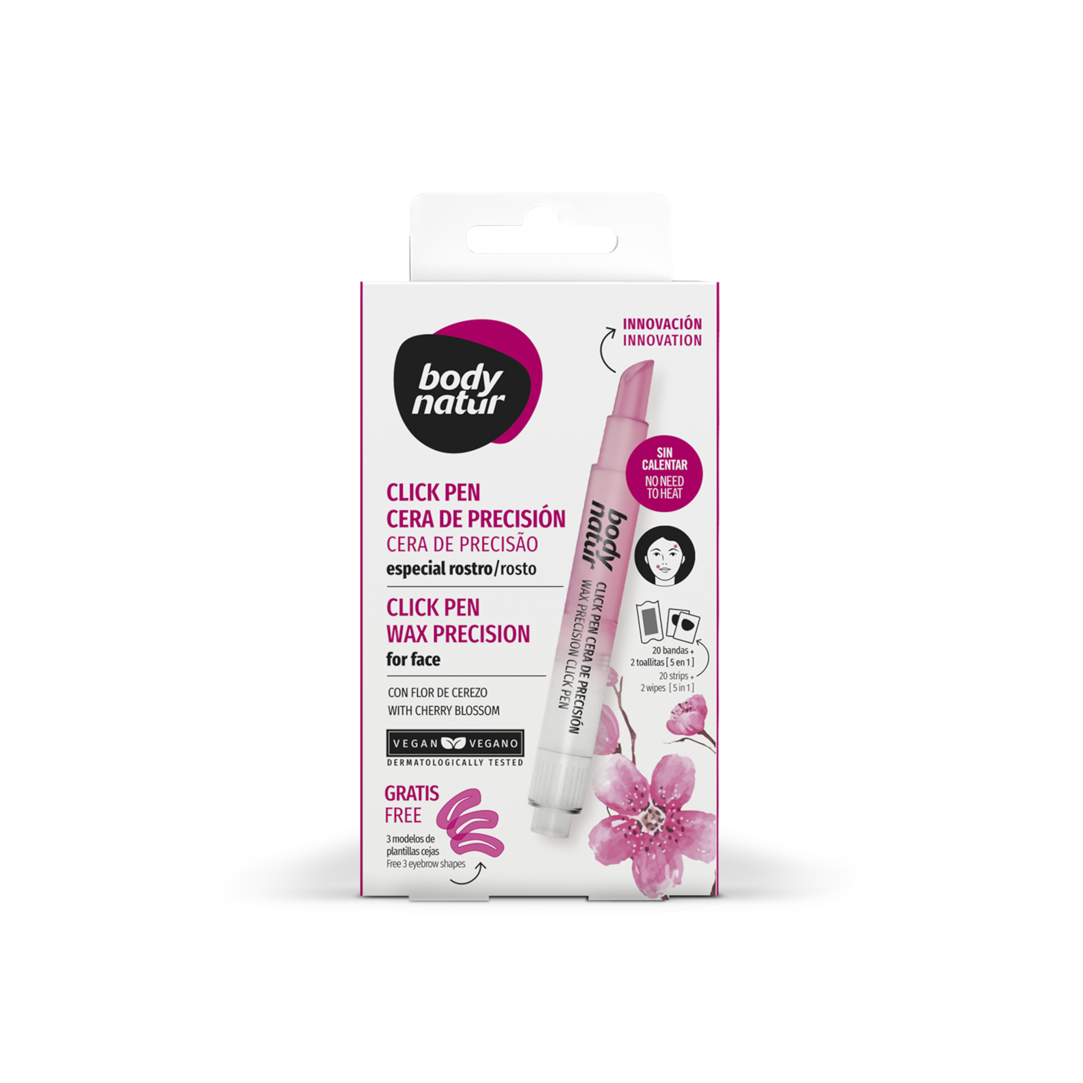 Caneta Profissional Body Natur Cera Precisão 20 Tiras 3ml