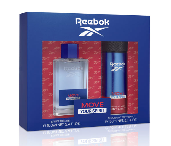 Conjunto Reebok MOVE YOUR SPITIT EDT 100ml + Deo Spray 150ml For Men
