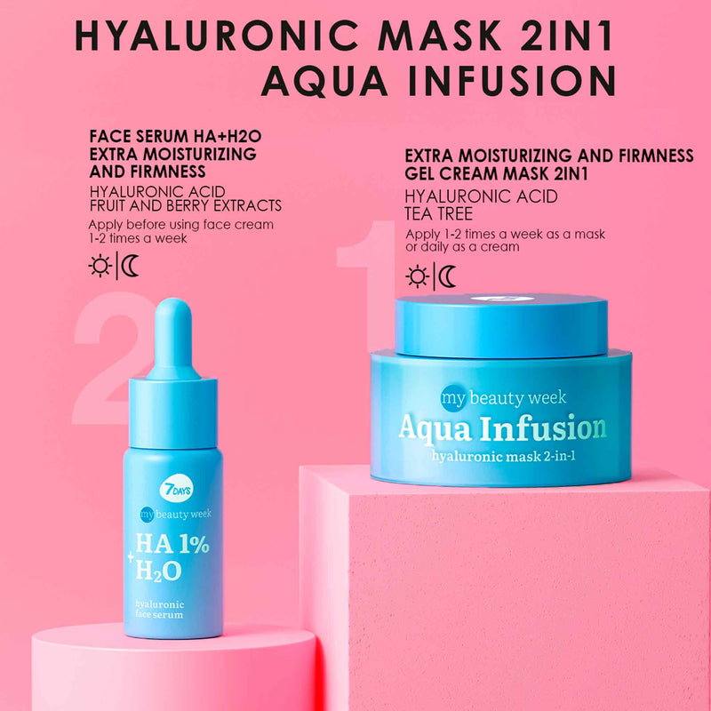 Máscara Facial 7DYAS Aqua Infusion Hidratante 2 em 1 50ml