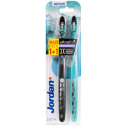 Escova de Dentes Jordan Ultralite Whitening Medium Adulto Pack 2