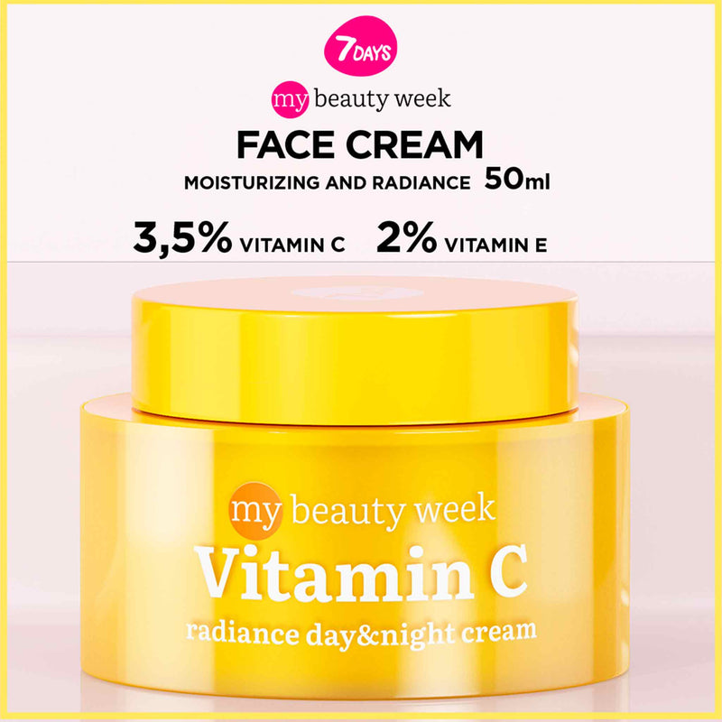 Máscara Facial Creme 7DAYS Vitamin C Iluminador D&N 50ml