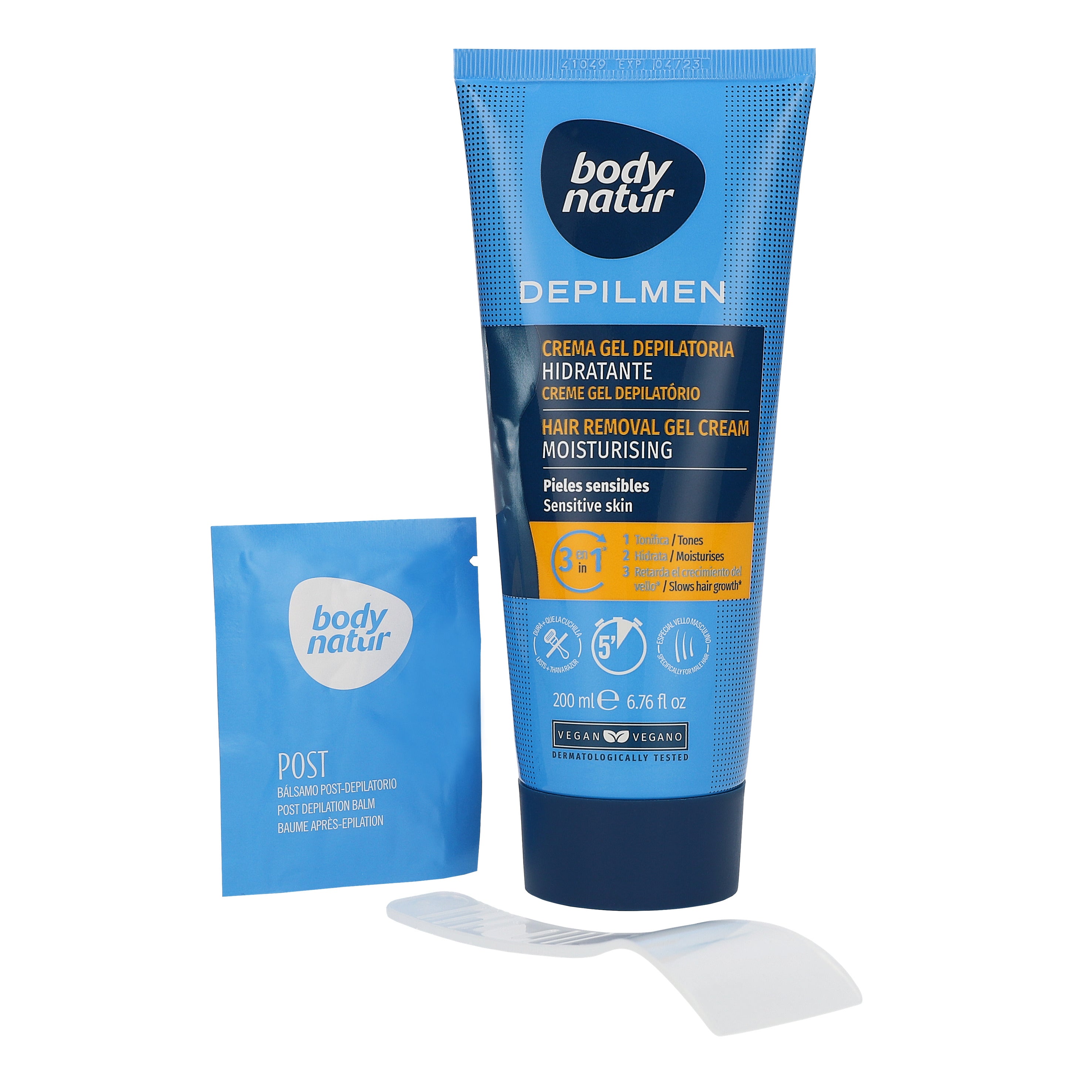 Gel Depilatório Homem Body Natur, Peles Sensiveis 200ml